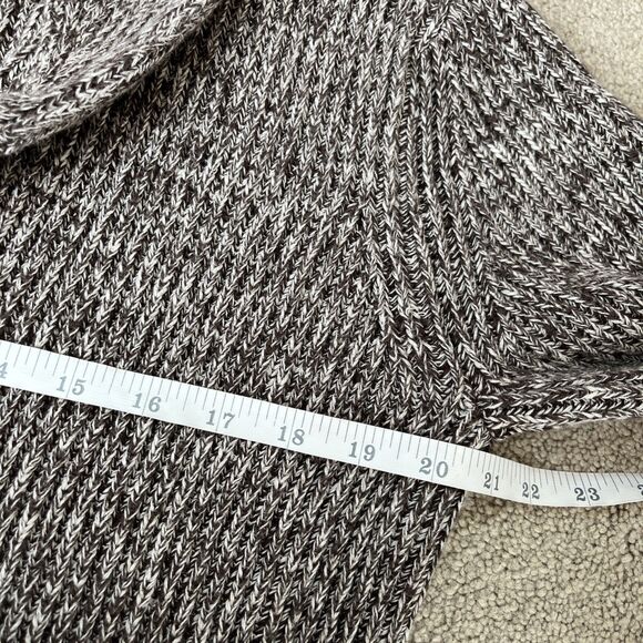 VTG Gap Cardigan Sweater Mens Medium Brown Cotton Chunky Grandpa Y2K Marled - Picture 4 of 6